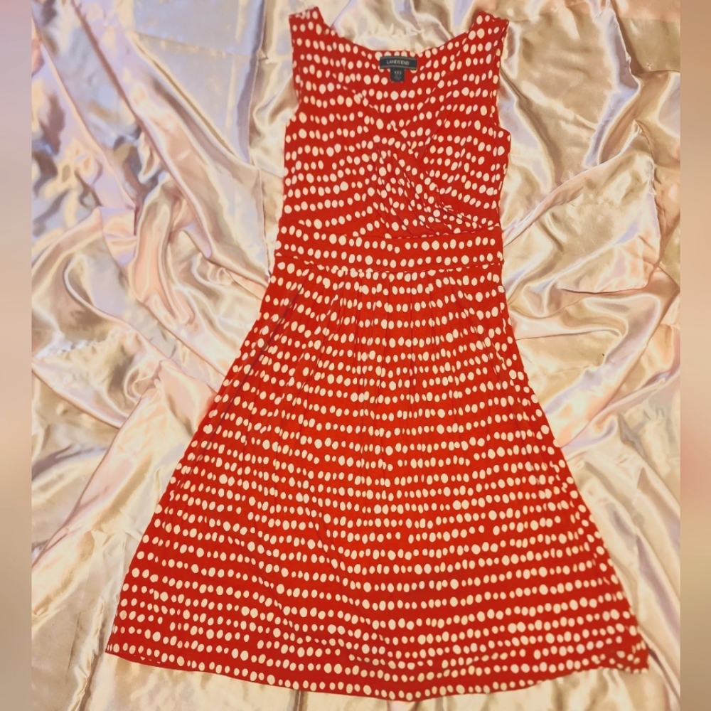 Super Cute & Cindy Coral Polkadot dress